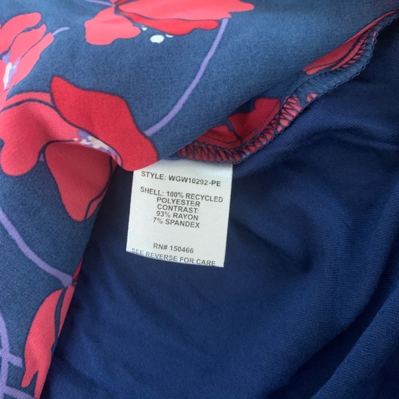 41 Hawthorn Orlee Mixed Material Sleeveless Ruffle Neck Top Size XSP - Navy NWT - Picture 10 of 11